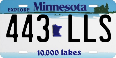 MN license plate 443LLS