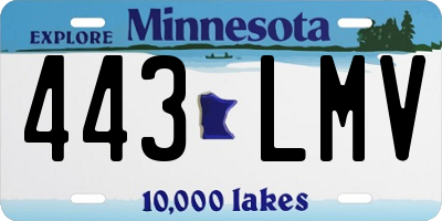 MN license plate 443LMV