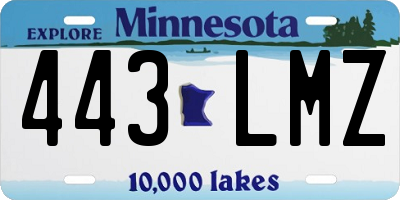 MN license plate 443LMZ