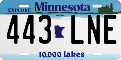 MN license plate 443LNE