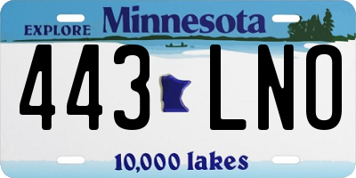 MN license plate 443LNO