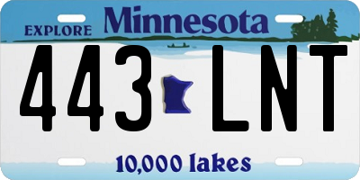 MN license plate 443LNT