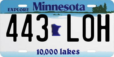 MN license plate 443LOH