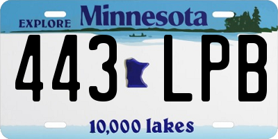 MN license plate 443LPB