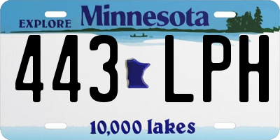 MN license plate 443LPH