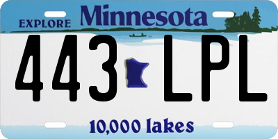 MN license plate 443LPL