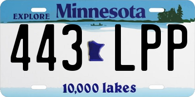 MN license plate 443LPP