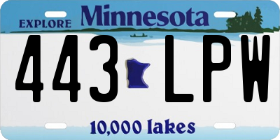 MN license plate 443LPW