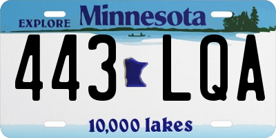 MN license plate 443LQA