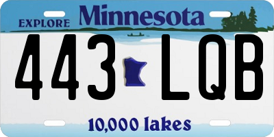 MN license plate 443LQB