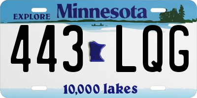 MN license plate 443LQG