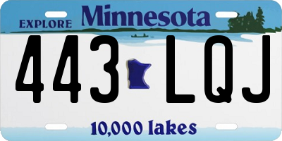 MN license plate 443LQJ