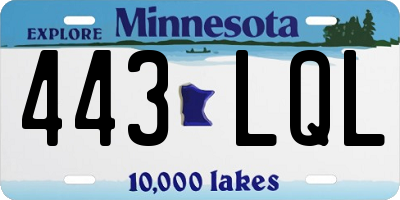 MN license plate 443LQL
