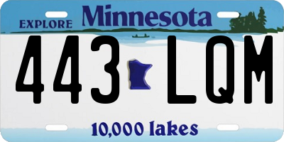 MN license plate 443LQM
