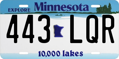 MN license plate 443LQR
