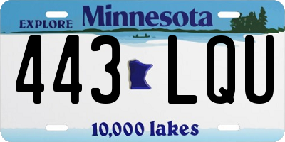 MN license plate 443LQU