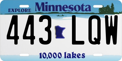 MN license plate 443LQW