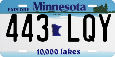 MN license plate 443LQY