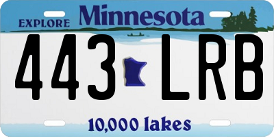 MN license plate 443LRB