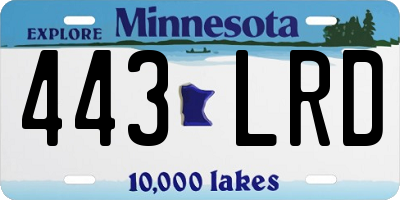 MN license plate 443LRD