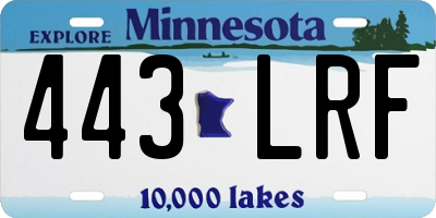 MN license plate 443LRF