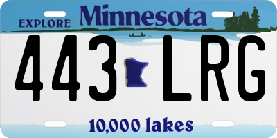 MN license plate 443LRG