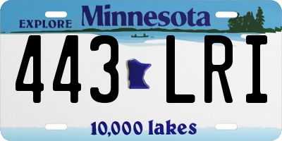 MN license plate 443LRI