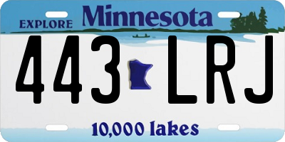 MN license plate 443LRJ
