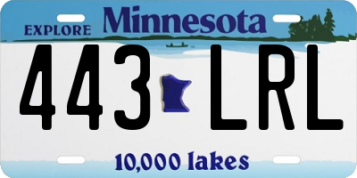 MN license plate 443LRL