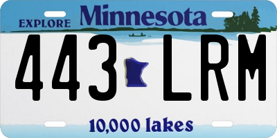 MN license plate 443LRM
