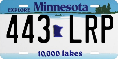 MN license plate 443LRP