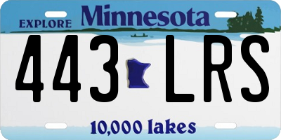 MN license plate 443LRS