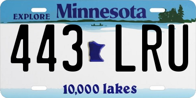 MN license plate 443LRU