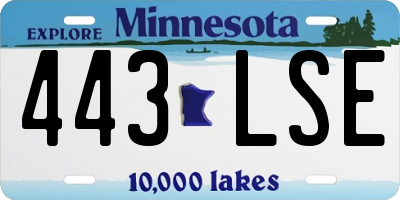 MN license plate 443LSE