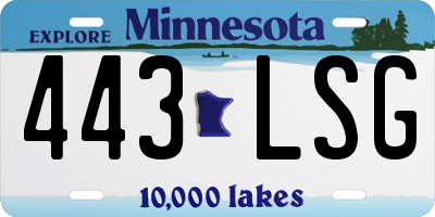 MN license plate 443LSG