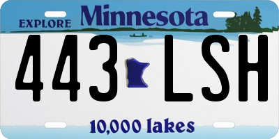 MN license plate 443LSH