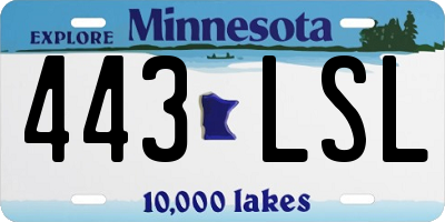 MN license plate 443LSL