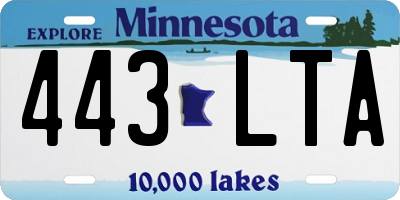 MN license plate 443LTA