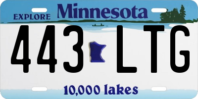 MN license plate 443LTG