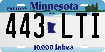 MN license plate 443LTI