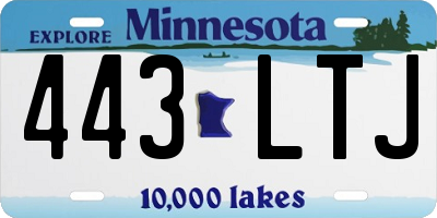 MN license plate 443LTJ