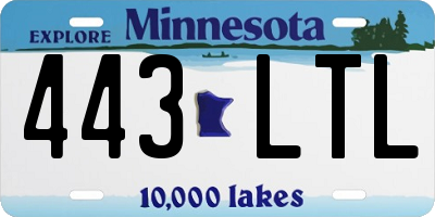 MN license plate 443LTL