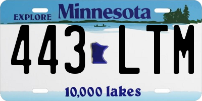 MN license plate 443LTM