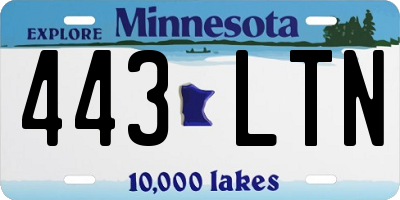 MN license plate 443LTN