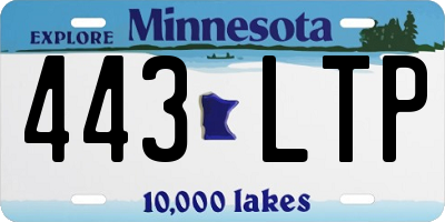 MN license plate 443LTP