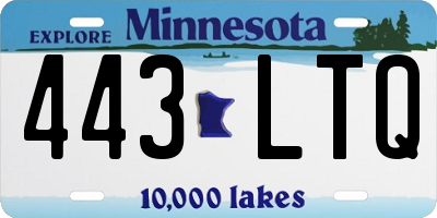 MN license plate 443LTQ