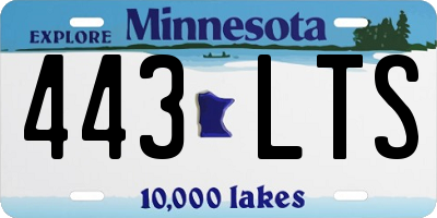 MN license plate 443LTS