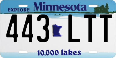 MN license plate 443LTT