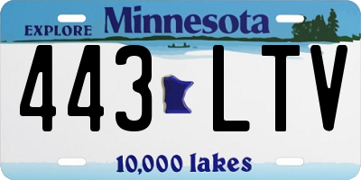 MN license plate 443LTV