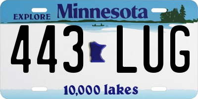 MN license plate 443LUG